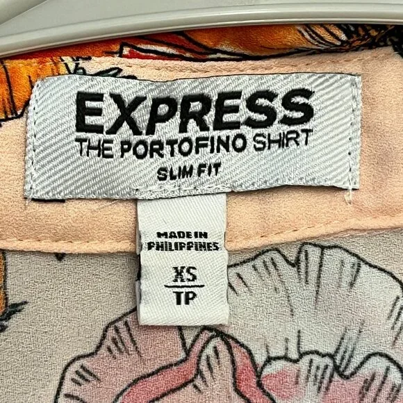 Women's Express Portofino Slim Fit Floral Blouse. Size XS. - Picture 3 of 3